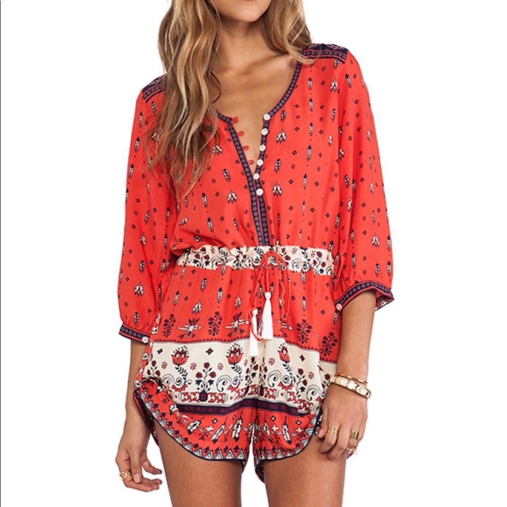 Spell Gypsy Playsuits XS red